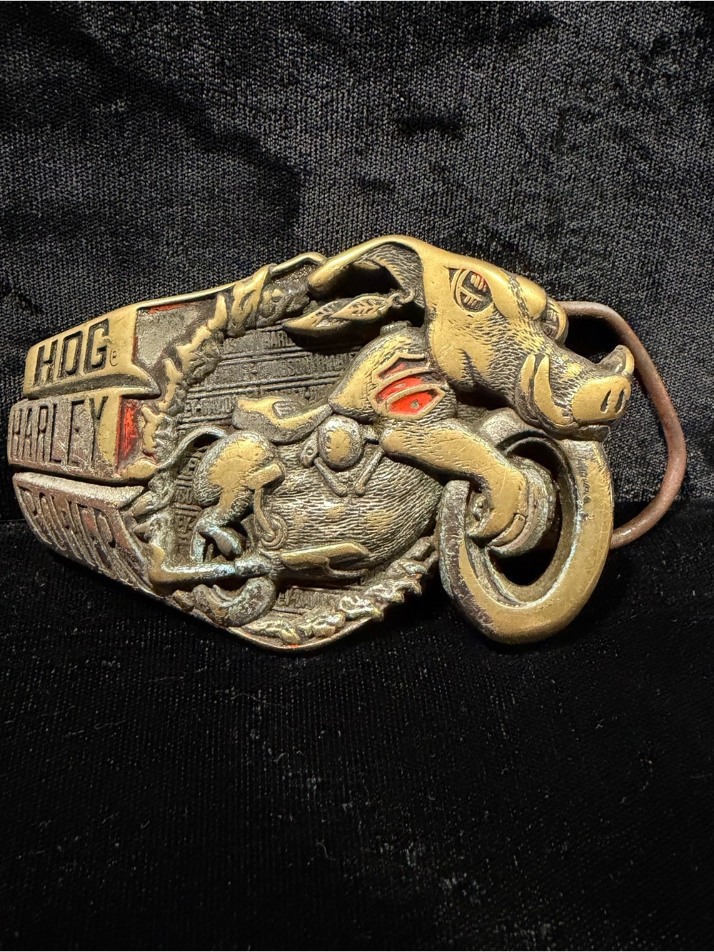 Vintage Harley Davidson “Hog Power” Belt Buckle 1991 Baron Design H333